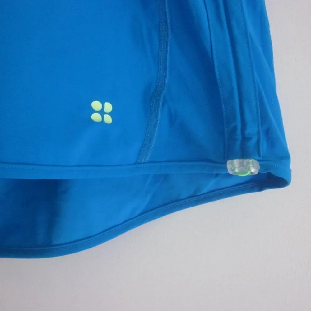 Sweaty Betty Turquoise Blue Lower Rise Womens Running Athletic Shorts Size XL